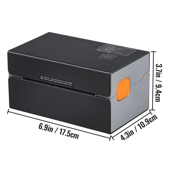 40-108mm 150mm/sek 300DPI Bluetooth termisk etikettskrivare, stöd för olika plattformar, hög upplösning, automatisk etikettdetektion