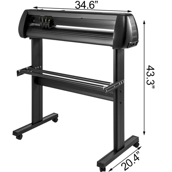 28-tums golvstående professionell vinylskärplotter med USB- och COM-gränssnitt, digital LCD-display, stor skärbredd, hög precision