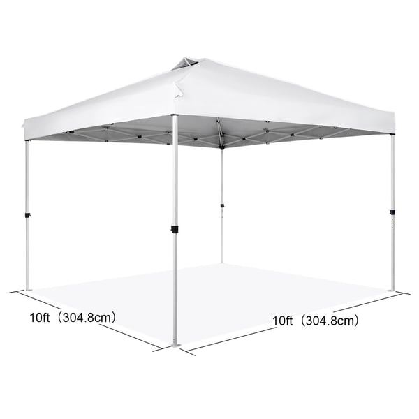 304,8cm x 304,8cm bärbart vattentätt och solskyddat lusthus, pop-up kapelltält med rullväska och 4 sandsäckar, lätt att montera