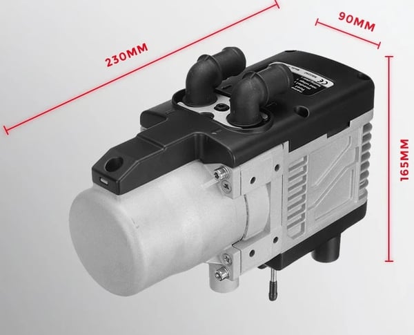 12V 5KW VVS värmare med kontrollpanel och fjärrkontroll, bensin/diesel luftvärmare, 2 arbetslägen, låg ljudnivå, lätt att installera