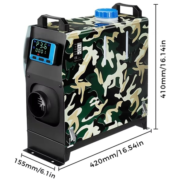 12V 8KW bärbar dieselluftvärmare, integrerad värmare med LCD-display, dieselparkeringsvärmare