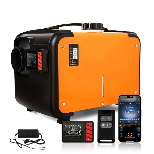 8KW 12V/24V/100-240V dieselluftvärmare med Bluetooth APP-kontroll, integrerad parkeringsvärmare, snabb uppvärmning
