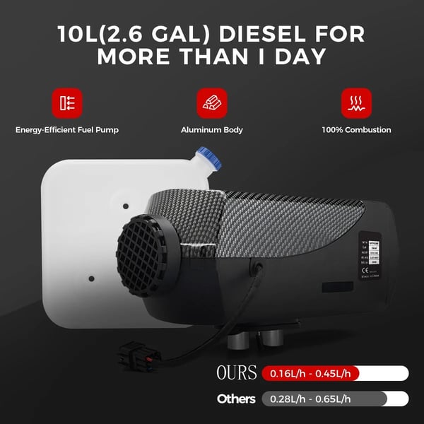 8KW 12V&24V effektiv diesel rumsvärmare med Bluetooth APP kontroll, bilvärmare, diesel parkeringsvärmare, säker att använda