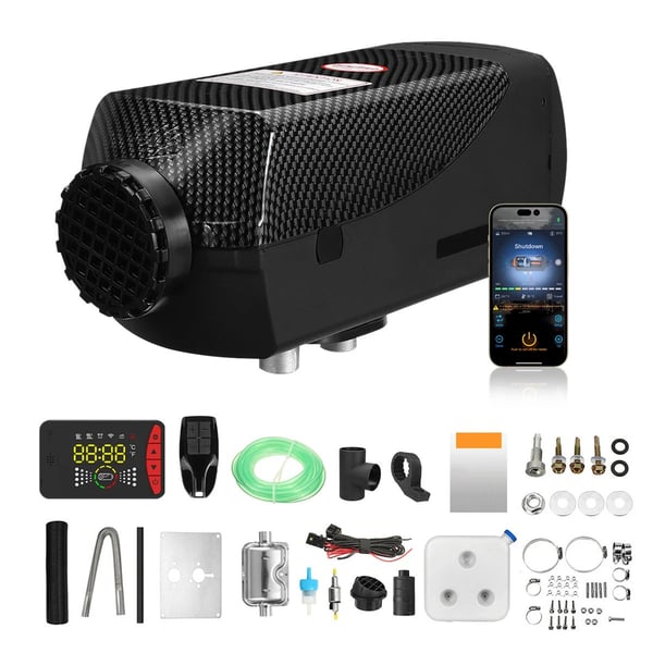 8KW 12V&24V diesel rumsvärmare med Bluetooth APP funktion, bilvärmare, högeffektiv diesel parkeringsvärmare