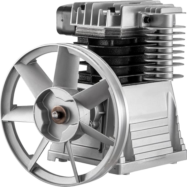 2,2kW 12CFM 375 L/min enstegs luftkompressorhuvud med 2 cylindrar, oljesiktfönsterdesign, smidig drift och enkelt underhåll