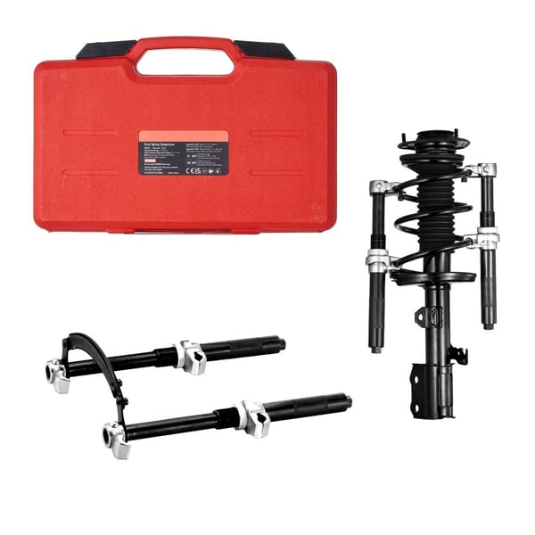 2st 2646 lbs kraftig fjäderbenskompressor för lastbil ATV, spiralfjäder kompressor verktyg, kompatibel med 3/4" uttag