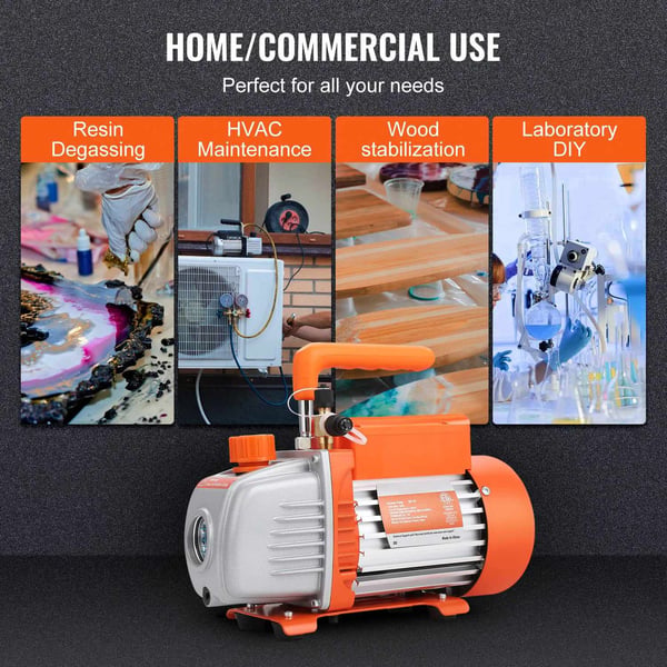 150W 3.5CFM enstegs vakuumpump, HVAC-vakuumpump, effektiv värmeavledning, stabil prestanda