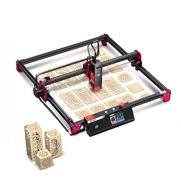 10W 12000mm/min 400 x 435mm lasergraveringsmaskin med 3,5" pekskärm, laserskärmaskin, support-APP och offlinegravering