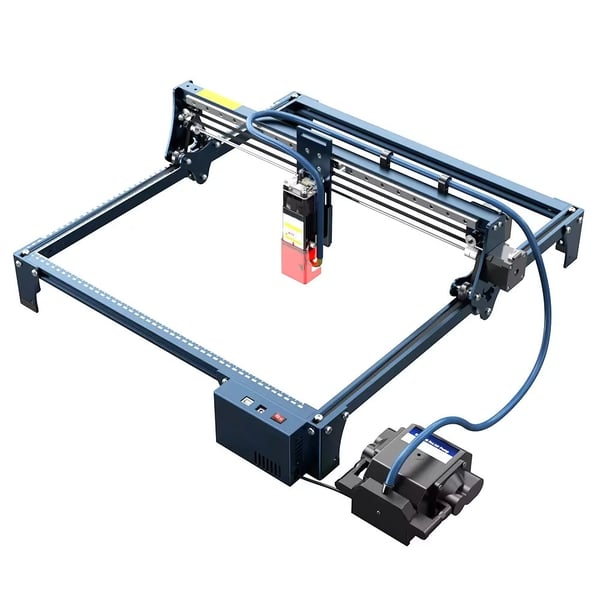 10W 410x400mm lasergraveringsmaskin med automatisk kontroll gasassisterat system, 0,06x0,08mm laserfokus