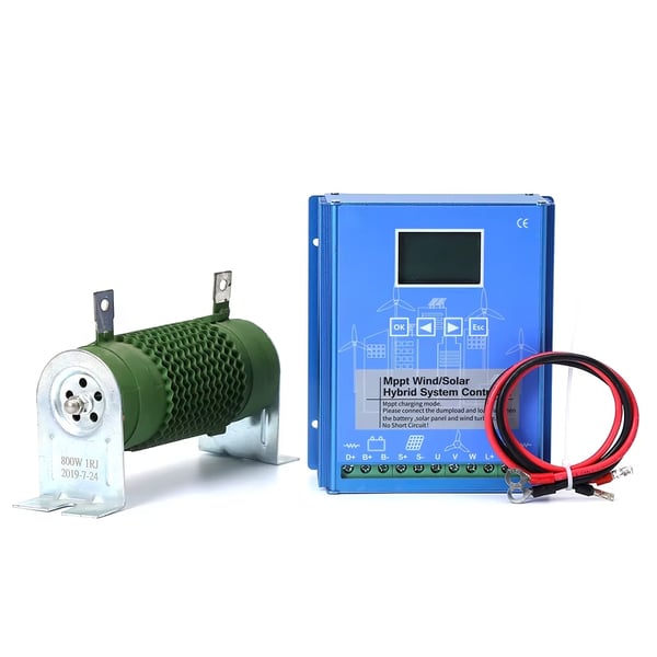 3000W 12V 5-bladigt hushållstyp vindkraftverk med batterisystem, effektiv vindturbingenerator, låg starthastighet, enkel installation