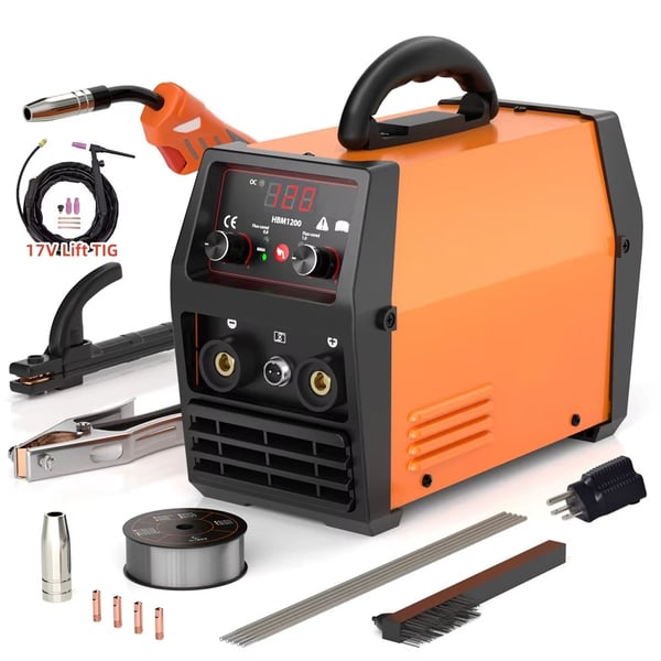 3-i-1 MIG/MMA/LIFT TIG halvautomatisk IGBT-invertersvetsmaskin med LIFT TIG brännare, utmärkta svetsegenskaper