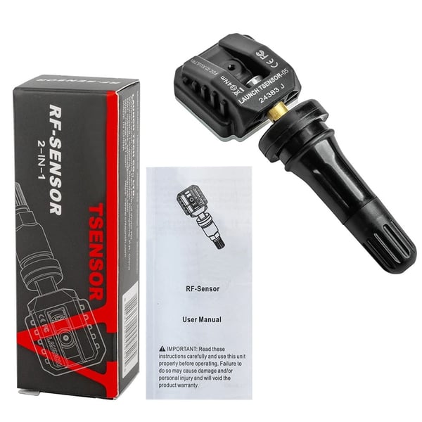 4st 315MHz/433MHz TPMS däcktryckssensorer, 2-i-1 RF-sensor, hållbar och stabil, 100 % kloningsbar