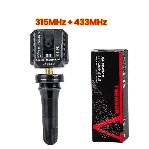 4st 315MHz/433MHz TPMS däcktryckssensorer, 2-i-1 RF-sensor, hållbar och stabil, 100 % kloningsbar