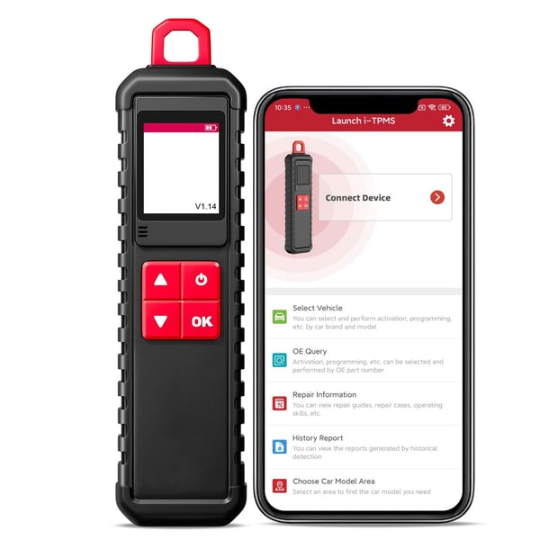 i-TPMS däcktrycksdiagnostikverktyg med 4st RF-sensorer, omfattande funktioner, användarvänligt gränssnitt