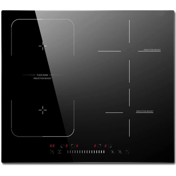 7200W inbyggd induktionshäll med 4 brännare, boostfunktion och smart timer, 9 effektnivåer, säker att använda, enkel att rengöra 7200W inbyggd induktionshäll med 4 brännare, boostfunktion och smart timer, 9 effektnivåer, säker att använda, enkel att rengöra
