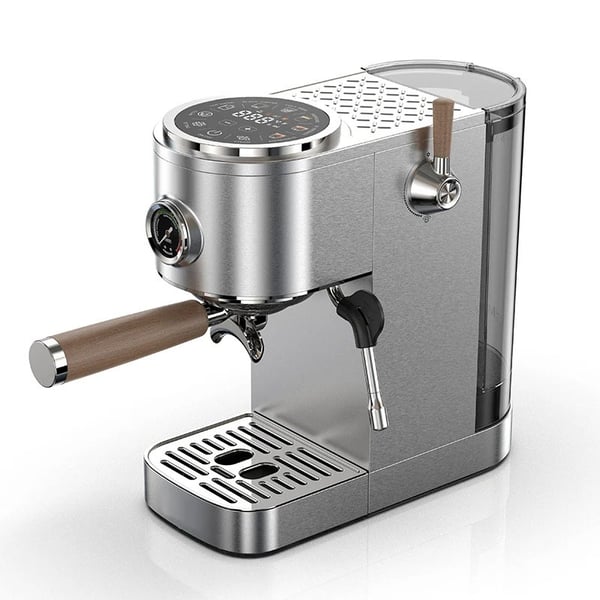 20 bar halvautomatisk espressomaskin, cappuccinomaskin, varmt/kallt läge, temperaturjustering i 3 nivåer