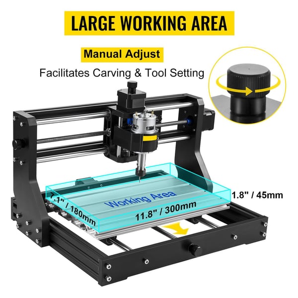 500MW professionell mini lasergraveringsmaskin, 3-axlig, med offlinekontroll, GRBL-kontroll