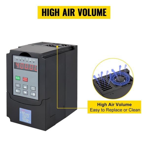 5,5KW omriktare med variabel frekvens, stabil prestanda, digital display, tyst drift, flera skydd