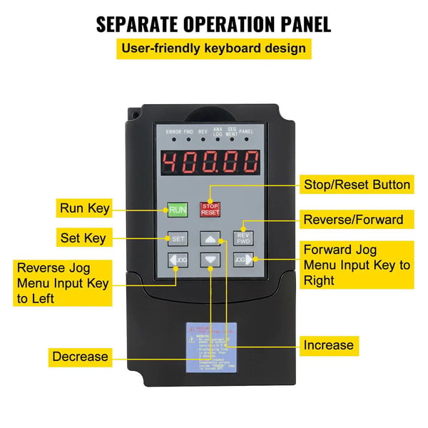 7,5KW omriktare med variabel frekvens, stabil prestanda, digital display, tyst drift, flera skydd