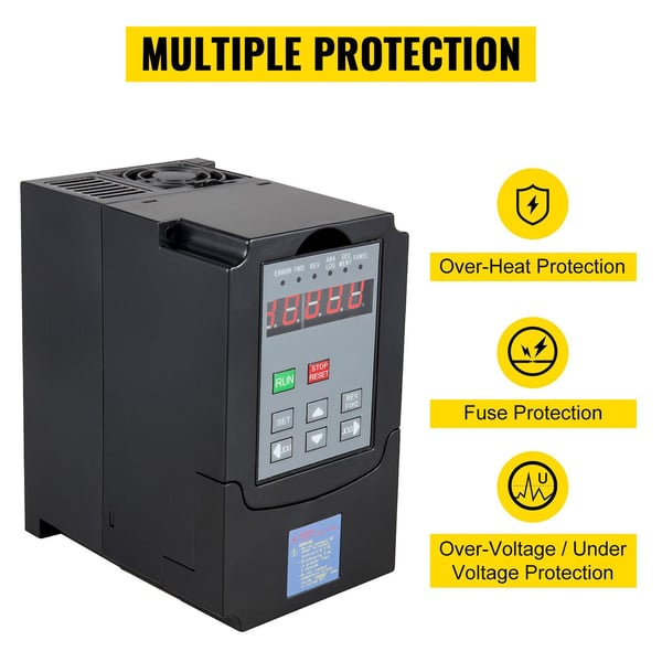 4,0KW omriktare med variabel frekvens, stabil prestanda, digital display, tyst drift, flera skydd