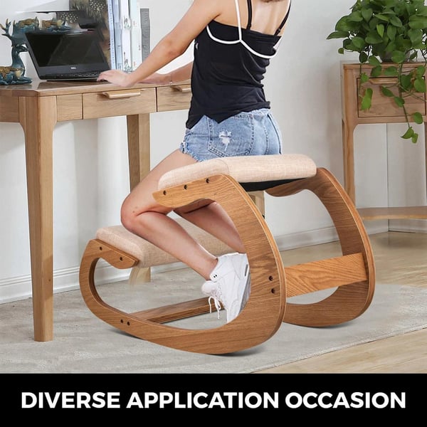 Ergonomisk knästol med tjock dyna, bra hållningskorrigering, stor lastkapacitet, hög stabilitet, bekväm