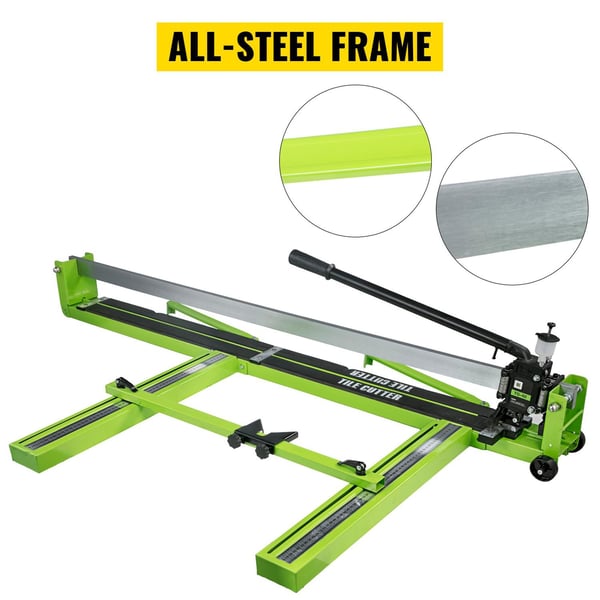 39.4"/1000 mm manuell kakelskärare med infraröd laserpositionering, ram helt i stål, högkvalitativa knivhjul, exakt skärning