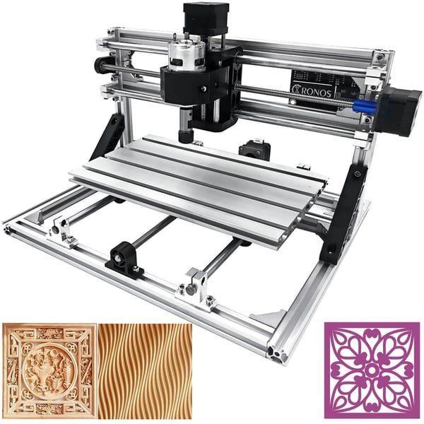 3-axlig CNC-graveringsmaskinsats med USB-port/GRBL-styrkort, stort arbetsområde, kraftfull motor, hög precision, enkel installation