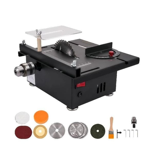 150W 10000RPM multifunktionell minibordssåg kit med Lyftfunktion, högprecisionsskala, säkerhetsbaffel, 0-90° skärvinkel, Steglös hastighetsreglering 150W 10000RPM multifunktionell minibordssåg kit med Lyftfunktion, högprecisionsskala, säkerhetsbaffel, 0-90° skärvinkel, Steglös hastighetsreglering