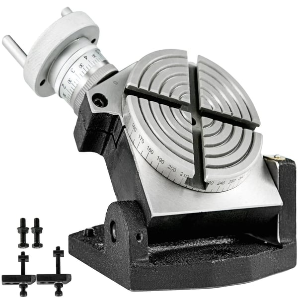 4"/100 MM 4-spår vertikalt och horisontellt roterande bord för fräsmaskin, högkvalitativ gjutning, hög precision, enkel justering
