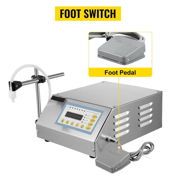 30W 5-3500ml kvantitativ 3,2 L/min hög precision pneumatisk digital vätskepåfyllningsmaskin, automatisk och manuell kontroll