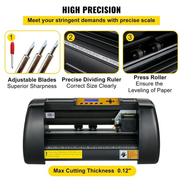 14 tum 10-500g 10-800mm/s vinyl skärplotter med COM och USB portar, digital kontroll, hög precision, justerbar skärkraft/hastighet