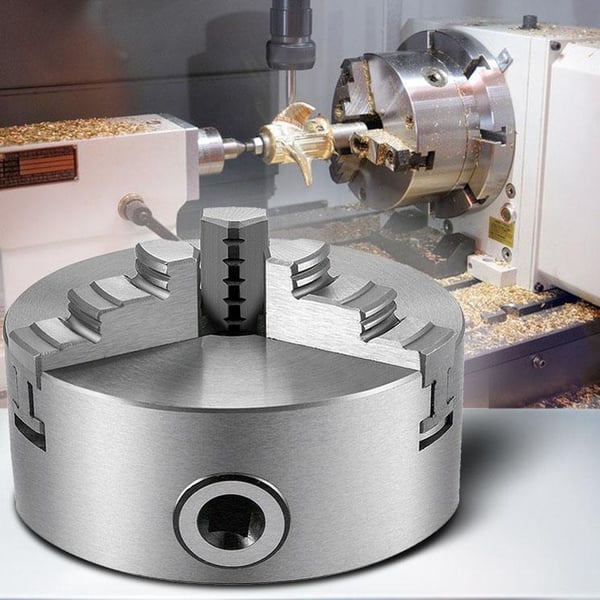 200mm 3-käftar svarvchuck, högkvalitativt material, självcentrerad, hög precision, stort spännområde, hög anpassningsförmåga