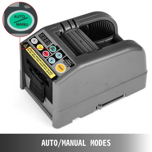 6-60 mm högpresterande automatisk elektrisk tejpdispenser med säkerhetsskydd, manuell/automatisk dubbelläge