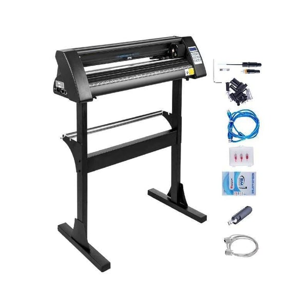720mm pappersmatning 630mm skärbredd 10-800mm/s 10-500g vinylskärplotter med stativ, exakt skärning,hög kompatibilitet,digital kontroll,anti-avvikelse