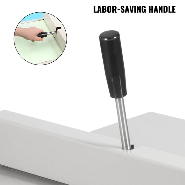 350mm 450g manuell pappersveckmaskin med högprecisionsskala, arbetsbesparande handtag och 2 flyttbara backspärrar, hållbar, bred applikation