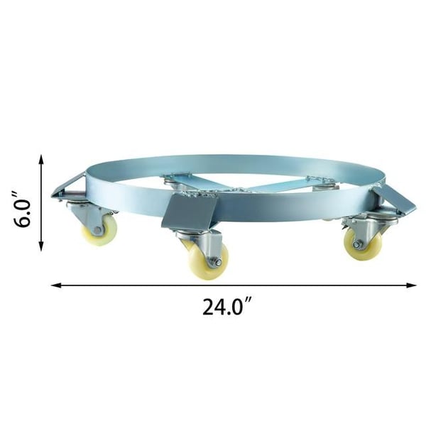 220L fatvolym 567 kg Kapacitet svängbar trumdocka med 5 hjul, slitstark konstruktion, tippskyddsdesign, bred applikation