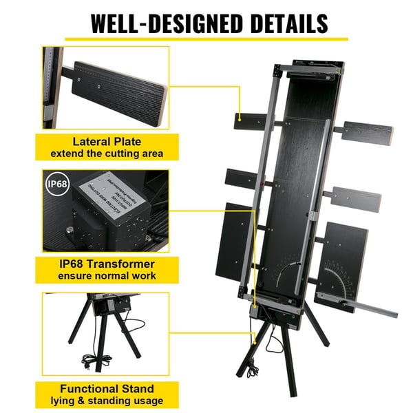 200W 0-90° frigolit skärmaskin med stativ, horisontell och vertikal skärning, 42cm Max skärtjocklek, 127cm Max skärlängd , lasergraveringsteknik