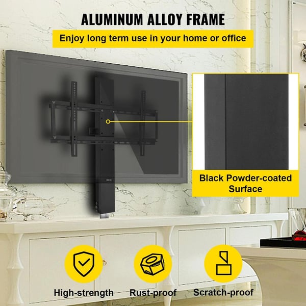 32"/800mm slaglängd 42.3-73.8" höjdjusterbar 132lbs last Elektrisk TV-lyftfäste med dubbel kontroll, hög kompatibilitet, lätt att installera