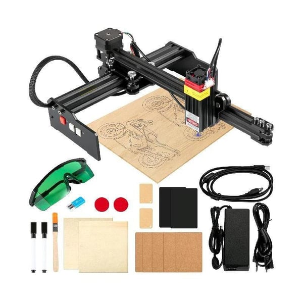19x17cm 4,5W bärbar lasergraveringsmaskin med dubbla processorer, kraftfull prestanda, stark kompatibilitet, lätt att använda
