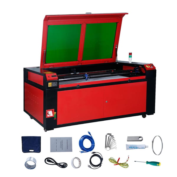 130W 90x140cm CO2 lasergraveringsmaskin med digital kontrollpanel, stort arbetsområde, hög precision, säker och enkel användning