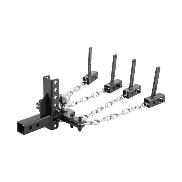 450kg tungviktskapacitet 4" professionell viktfördelningskoppling med svajkontroll / 50mm dragkula / 4 kedjor, enkel installation