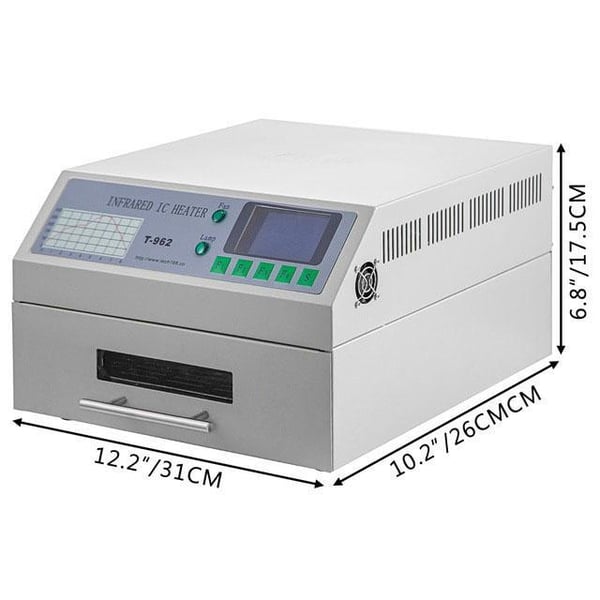 800W LCD infraröd Reflow lödmaskin, stort arbetsområde, automatisk kontroll