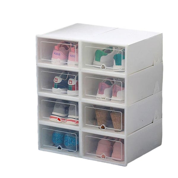 6st 34x24x14cm transparent plast skolåda, förtjockad stapelbar dammtät vit skoskåp 6st 34x24x14cm transparent plast skolåda, förtjockad stapelbar dammtät vit skoskåp