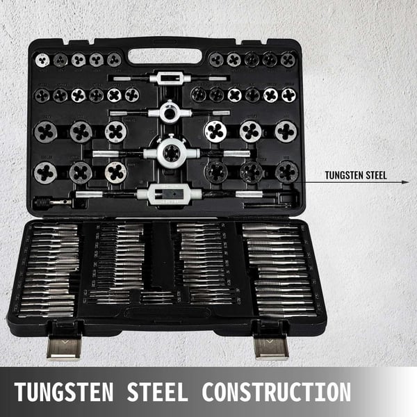 110st Tap and Die kit, volfram stålkonstruktion, hög effektivitet, för verktygsmaskiner precisionsmoduler