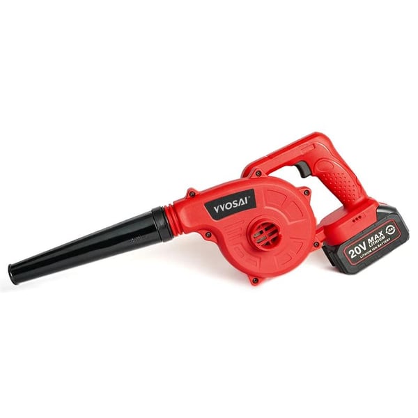 20V 4,0AH 0-19000 rpm 2,6m3/min 5,4kpa sladdlös elektrisk turbofläkt för flera ändamål, trädgårdsfläkt med 2 batterier