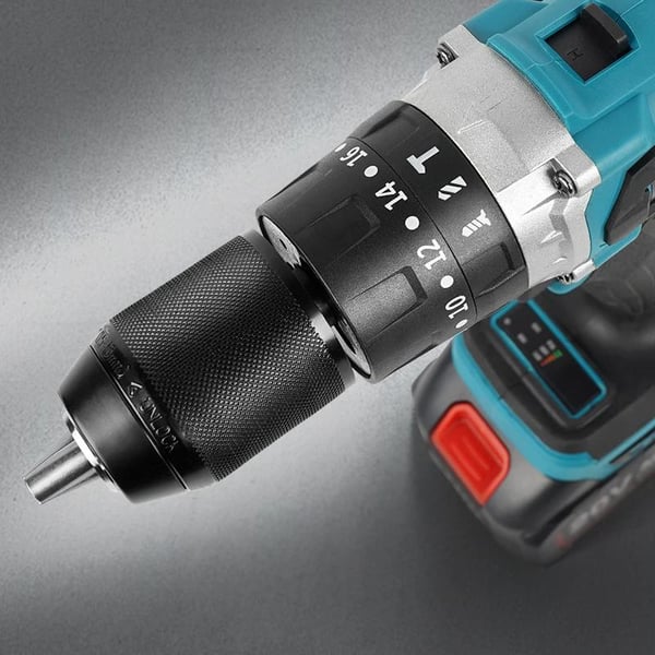 3-i-1 20V 4.0AH 115N.m sladdlös borstlös elektrisk borrmaskin med 2 batterier/tillbehör, elektrisk skruvmejsel med LED-ljus, 2 hastigheter