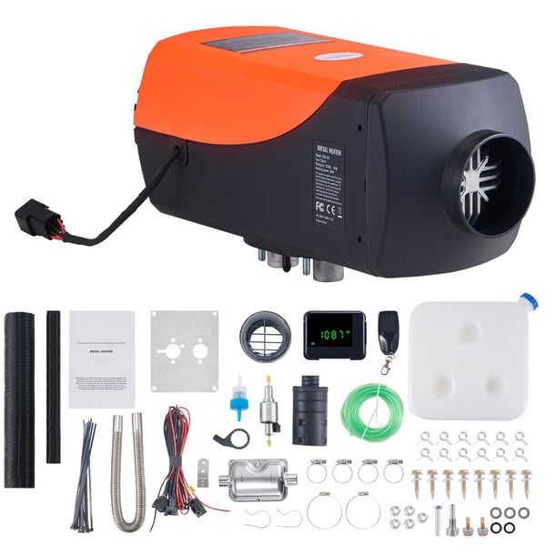 8kW 12V dieselluftvärmare med LCD och fjärrkontroll, effektiv uppvärmning, låg energiförbrukning, överhettningsskydd, tyst drift