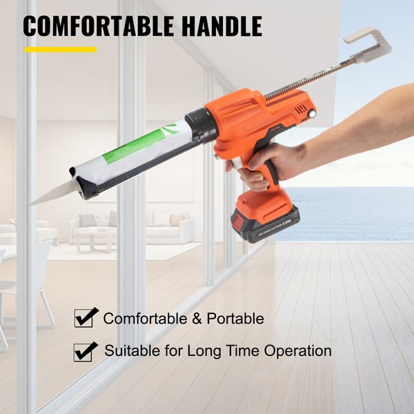600ml kapacitet 6500N dragkraft sladdlös elektrisk tätningspistol, justerbar hastighet, effektiv, kraftfull, ergonomisk design, lättanvänd