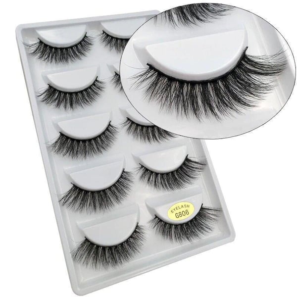 Irtoripset 5 para - 3D faux mink (G-806)