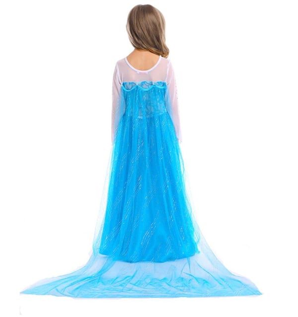 Elsa princess klänning + 4 extra tilbehör